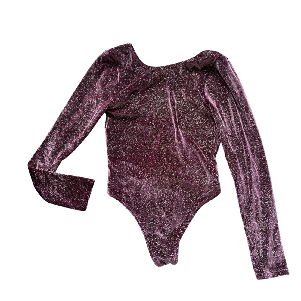 NWT Victoria's Secret Purple Sparkle Bodysuit